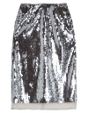 Odeeh Woman Midi Skirt Grey Size 10 Polyester, Nylon