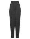 Odeeh Woman Pants Charcoal Size 8 Polyester, Viscose, Wool, Elastane In Grey