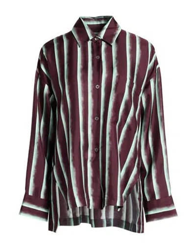 Odeeh Woman Shirt Plum Size 6 Silk In Brown