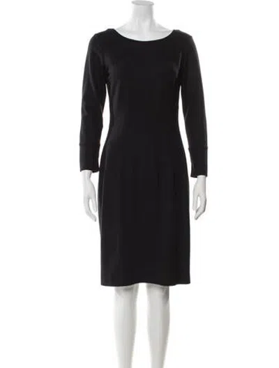 Pre-owned Odeeh Wool Knee-length Dress In Black