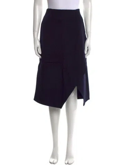 Pre-owned Odeeh Wool Knee-length Skirt W/ Tags In Blue