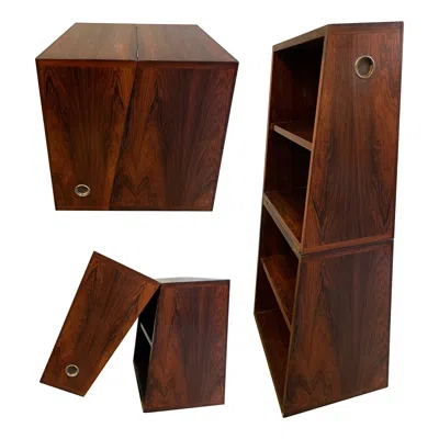 Pre-owned Odense Møbelfabrik Unique Folding Bookcase In Rosewood In Brown