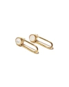 Odette New York Aura Earrings In Mother Of Pearl- Brass