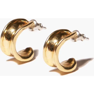 Odette New York Blanca Hoop Earrings In Brass