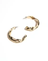 Odette New York Fender Hoop Earrings In Brass