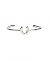 Odette New York Horseshoe Cuff Bracelet In Sterling Silver In Metallic