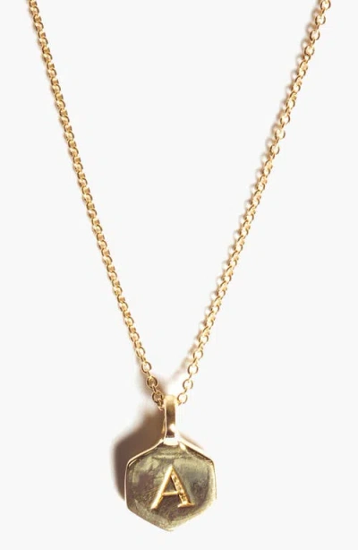 Odette New York Monogram Charm Necklace In Letter A