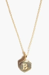 Odette New York Monogram Charm Necklace In Letter B