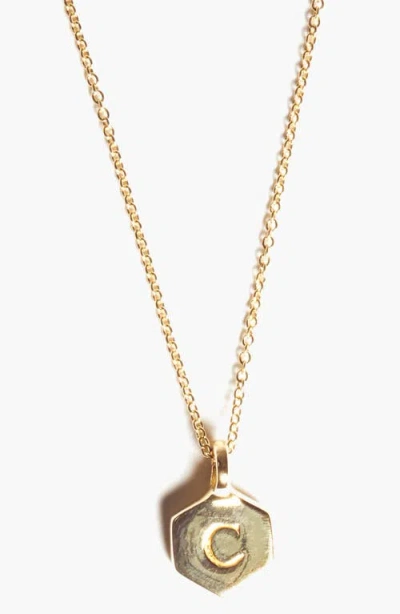 Odette New York Monogram Charm Necklace In Letter C