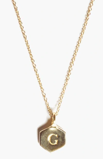 Odette New York Monogram Charm Necklace In Letter G