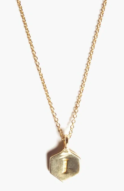 Odette New York Monogram Charm Necklace In Letter I