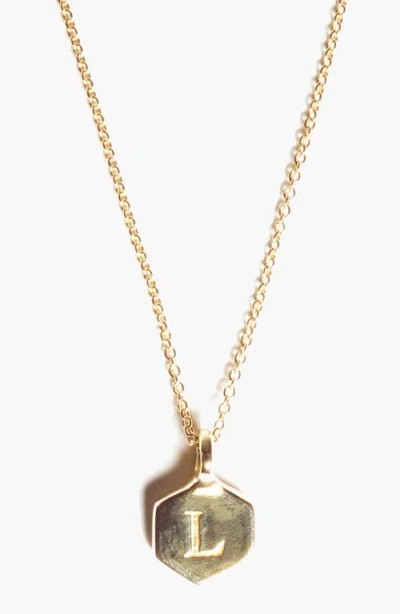 Odette New York Monogram Charm Necklace In Letter L