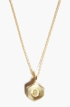 Odette New York Monogram Charm Necklace In Letter O