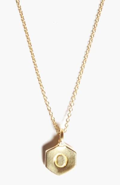 Odette New York Monogram Charm Necklace In Letter O