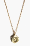 Odette New York Monogram Charm Necklace In Letter S