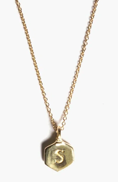 Odette New York Monogram Charm Necklace In Letter S
