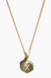 Odette New York Monogram Charm Necklace In Letter X