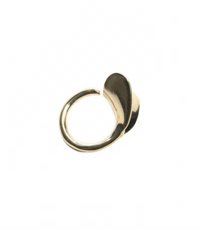Odette New York Women's Folded Heart Ring In Sterling Silver In Black