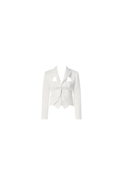 Odette + Odile Anastasia Bustier Blazer In Linen