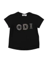 Odi Et Amo Junior Toddler Girl T-shirt Black Size 6 Cotton, Elastane In Black