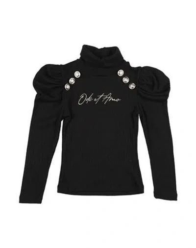 Odi Et Amo Babies'  Junior Toddler Girl Turtleneck Black Size 6 Viscose, Polyester, Polyamide