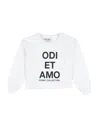 Odi Et Amo Toddler Girl Sweatshirt White Size 4 Cotton In White