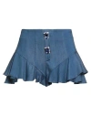 Odi Et Amo Woman Denim Shorts Blue Size 6 Tencel In Blue