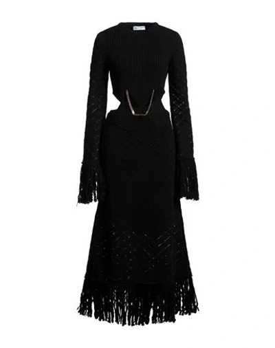 Odi Et Amo Woman Maxi Dress Black Size 10 Acrylic, Wool