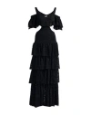 Odi Et Amo Woman Maxi Dress Black Size 8 Viscose, Cotton, Nylon In Black