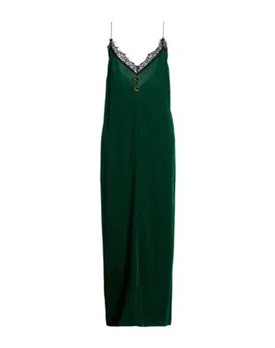 Odi Et Amo Woman Maxi Dress Green Size 8 Polyester