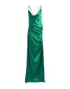 Odi Et Amo Woman Maxi Dress Green Size 8 Viscose