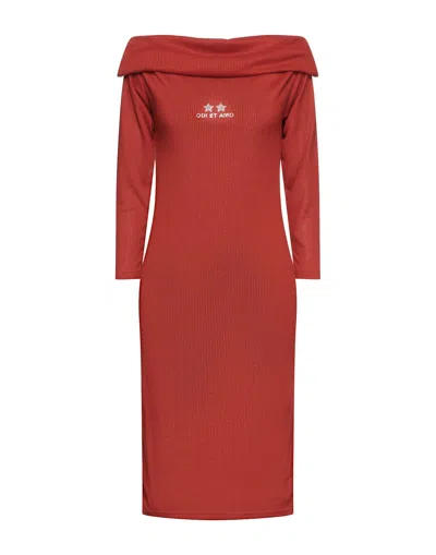 Odi Et Amo Midi Dresses In Red