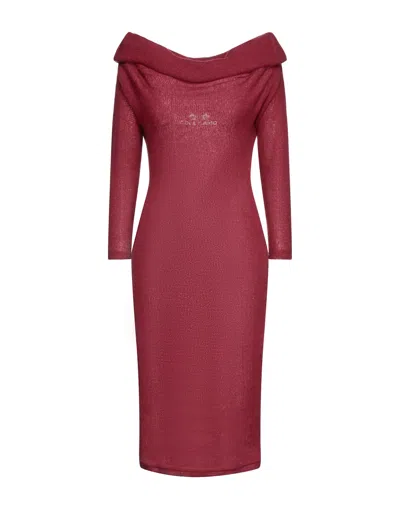 Odi Et Amo Midi Dresses In Red