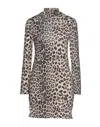Odi Et Amo Short Dresses In Beige