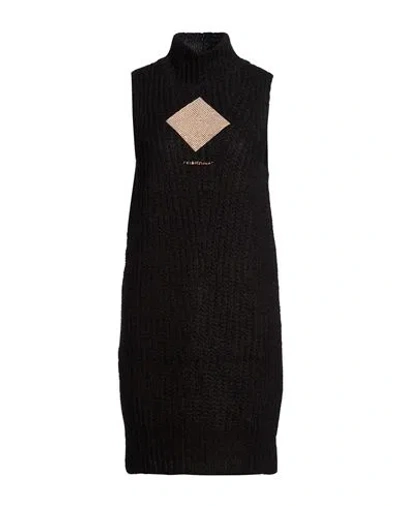Odi Et Amo Woman Mini Dress Black Size 1 Acrylic, Mohair Wool, Wool, Polyamide
