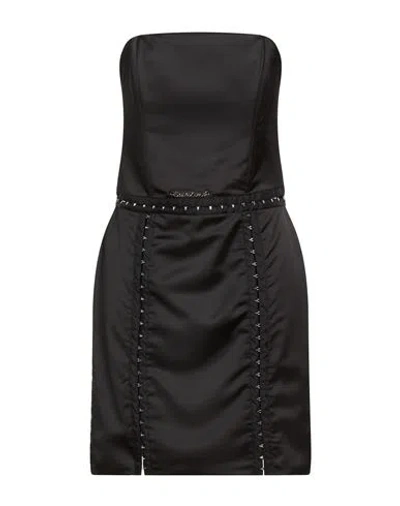 Odi Et Amo Woman Mini Dress Black Size 6 Polyester, Lycra
