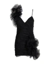Odi Et Amo Woman Mini Dress Black Size 8 Polyamide In Black