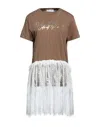 Odi Et Amo Short Dresses In Brown