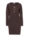Odi Et Amo Short Dresses In Brown