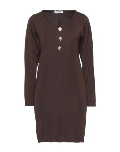 Odi Et Amo Short Dresses In Brown