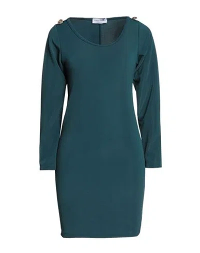 ODI ET AMO ODI ET AMO WOMAN MINI DRESS DEEP TEAL SIZE M COTTON