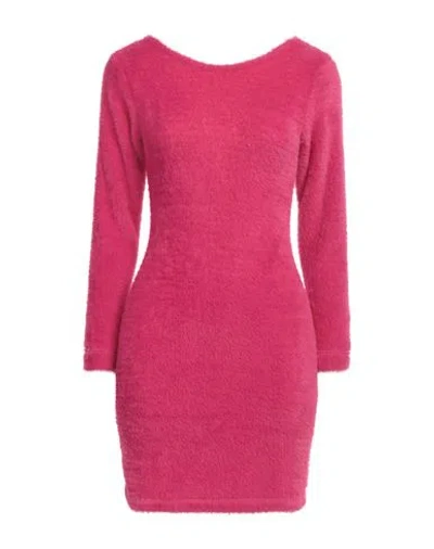Odi Et Amo Woman Mini Dress Fuchsia Size L Polyester In Pink