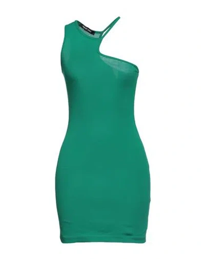 Odi Et Amo Woman Short Dress Green Size 2 Cotton