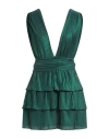 Odi Et Amo Woman Mini Dress Green Size 8 Polyester, Elastane In Green