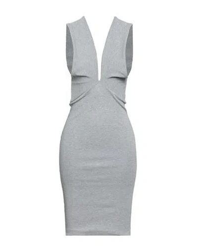 Odi Et Amo Woman Short Dress Grey Size 2 Cotton