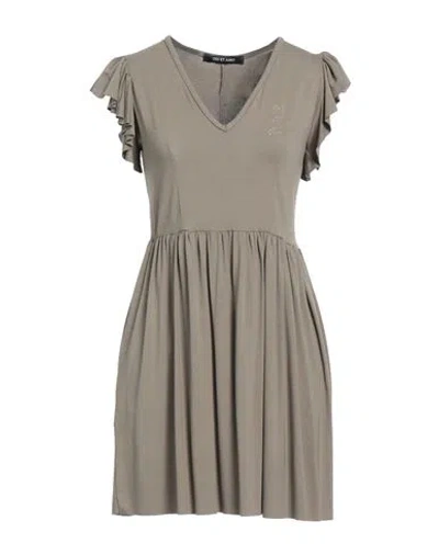 Odi Et Amo Woman Short Dress Khaki Size 2 Cotton In Beige