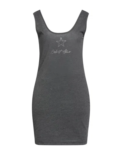 Odi Et Amo Woman Short Dress Lead Size 8 Cotton In Grey
