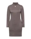 Odi Et Amo Woman Mini Dress Lead Size L Cotton In Grey