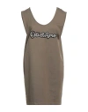 Odi Et Amo Woman Short Dress Military Green Size 6 Cotton In Green