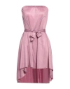 Odi Et Amo Woman Mini Dress Pastel Pink Size L Viscose In Pink